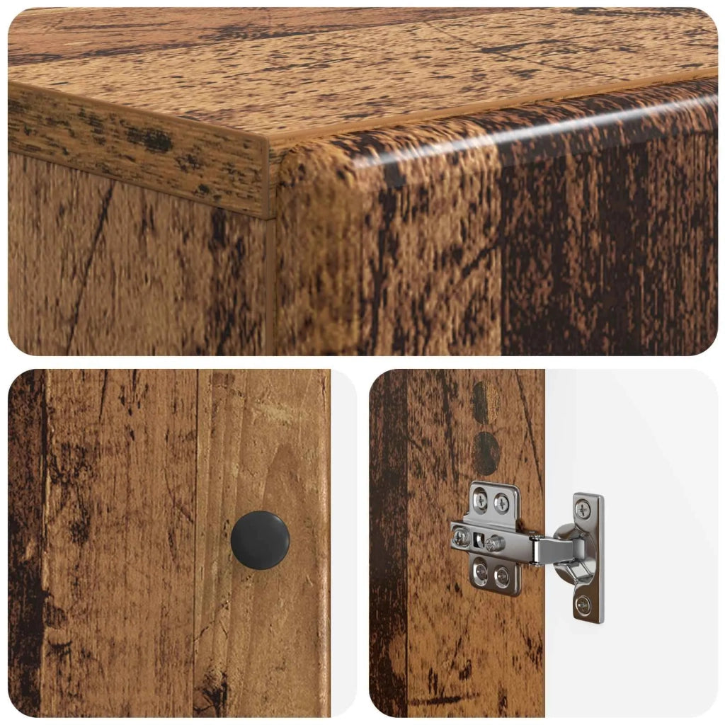 Mobiletto da Bagno BREDA Legno antico 30 x 31 x 80 cm 897493