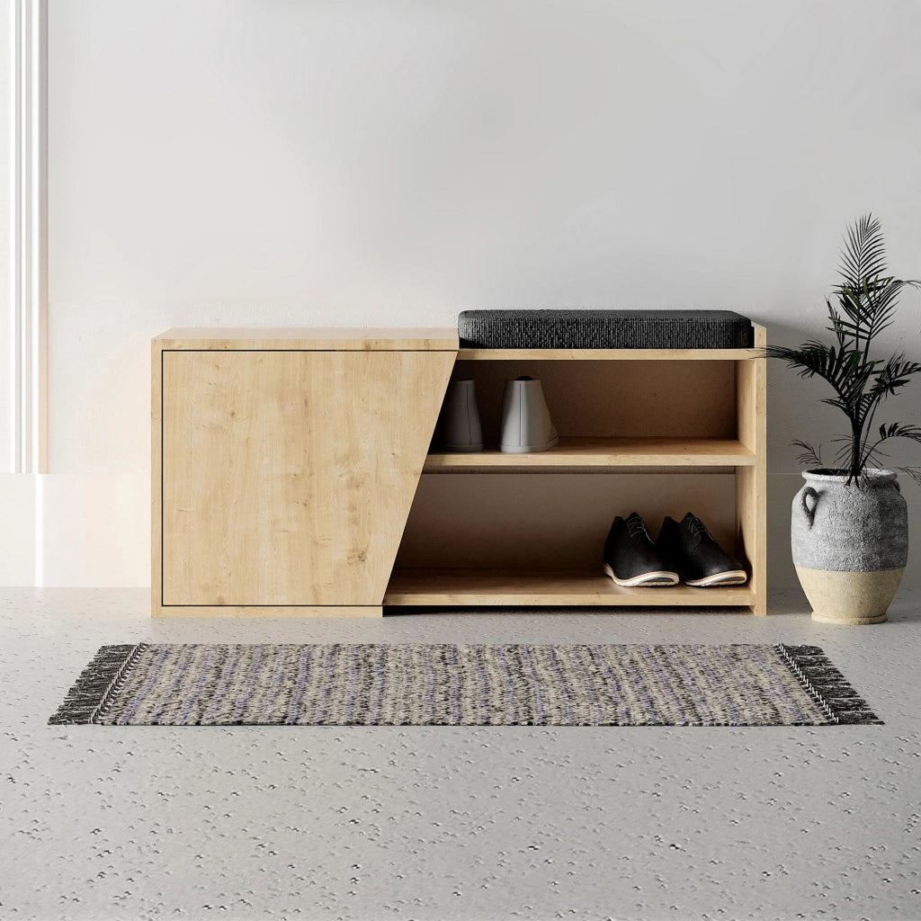 Scarpiera in legno "Fiona" - 104 x 37 x 47 cm - Beige