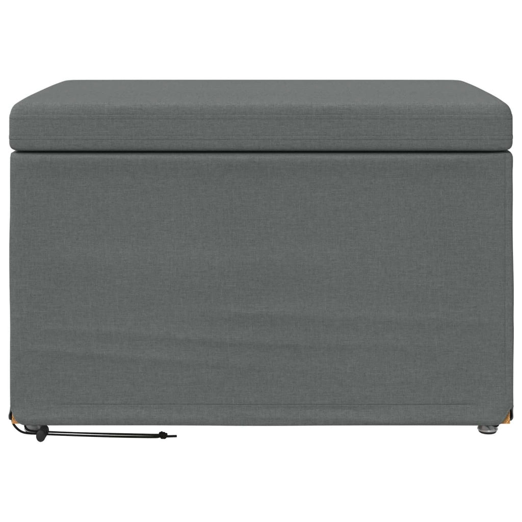 Pouf Grigio scuro Tessuto e Legno Ingegnerizzato 876759