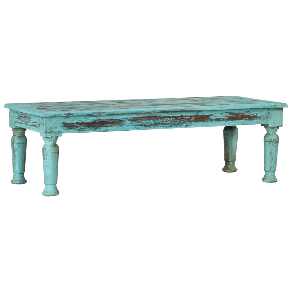 Tavolino da Salotto-Tavolino da soggiorno-Tavolo 110x50x34 cm in Legno Massello di Recupero