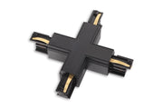 Connettore X binario trifase 3 circuiti nero Maxlight
