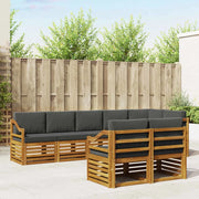 Set divani 8 pcs Naturale e Antracite Legno di Acacia Massello 3375027