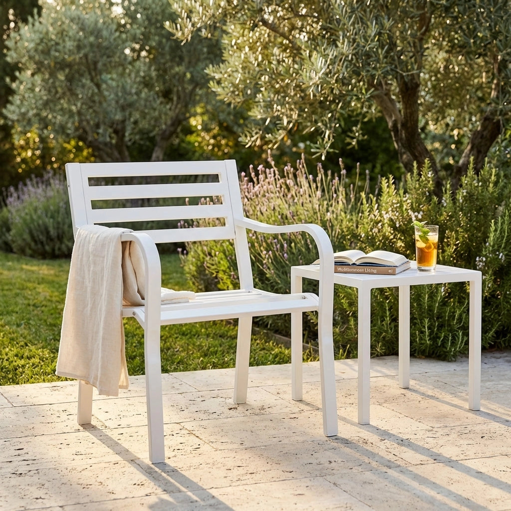 Poltrona da Giardino in Acciaio Acciaio cm 60x80x56 - BRENT