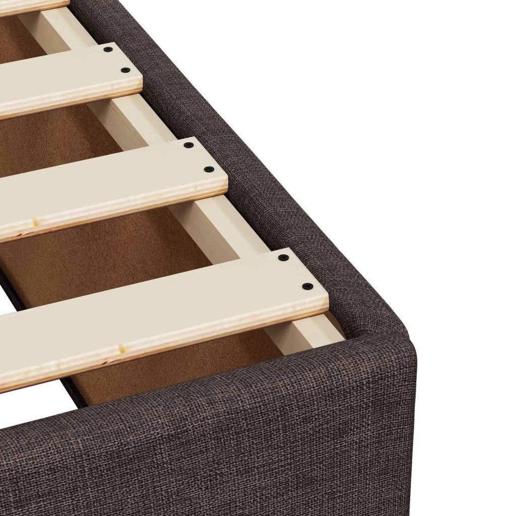 Letto box spring con materasso Marrone Scuro 140 x 190 cm 3453889