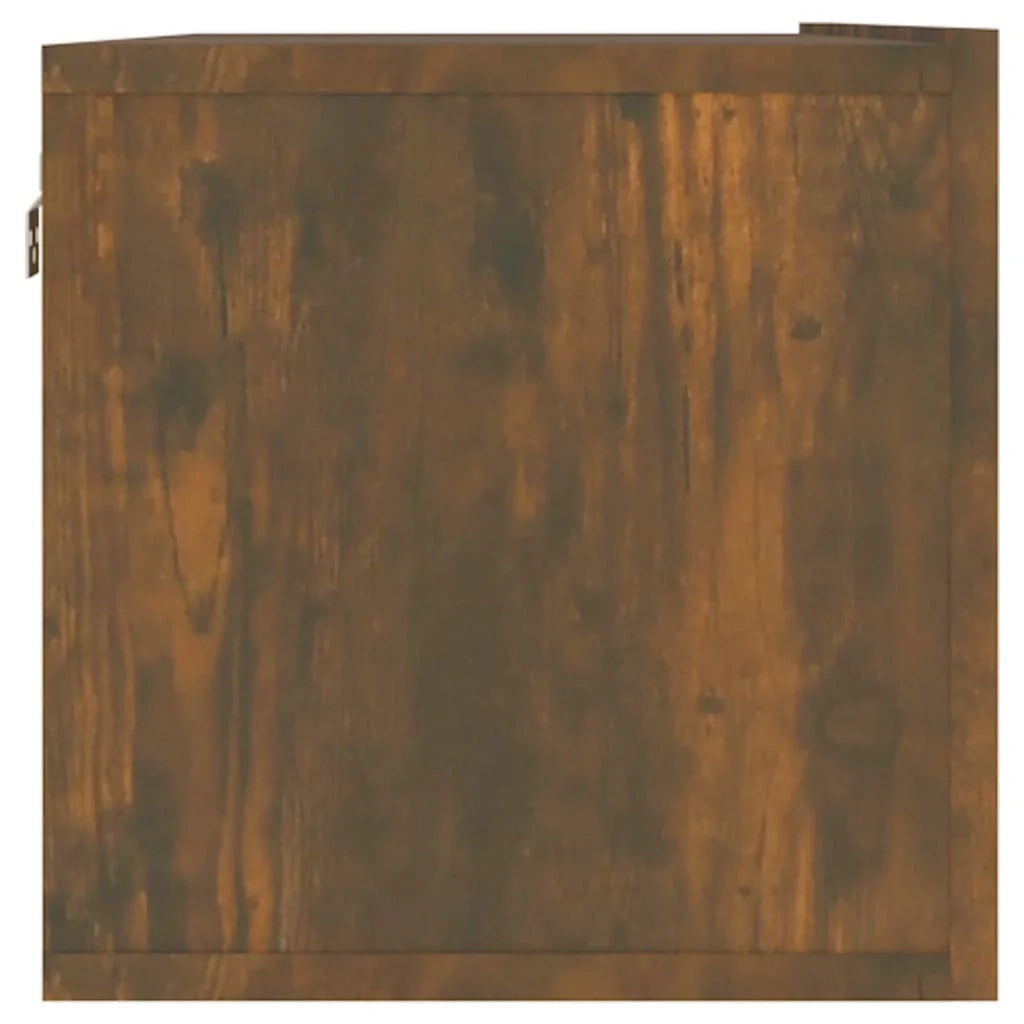 Mobile TV da parete in rovere affumicato 120 x 30 x 30 cm in legno ingegnerizzato marrone 02_0024280
