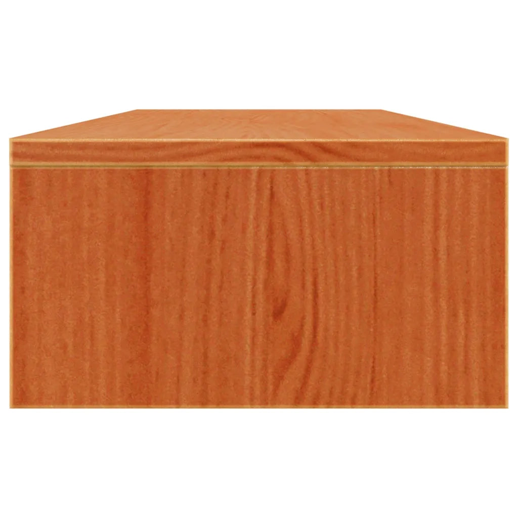 Supporto Monitor Marrone Cera 100x24x13 cm Legno Massello Pino 847163