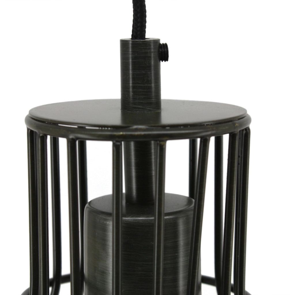 Lampada a sospensione Bellatrix in stile industriale nero