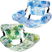 Set di due sdraio galleggianti per adulti, superficie di copertura del bagno idromassaggio gonfiabile robusta per adulti, ideale per feste, sport acquatici estivi, piacere di spiaggia e sdraio galleggiante sul lago.
