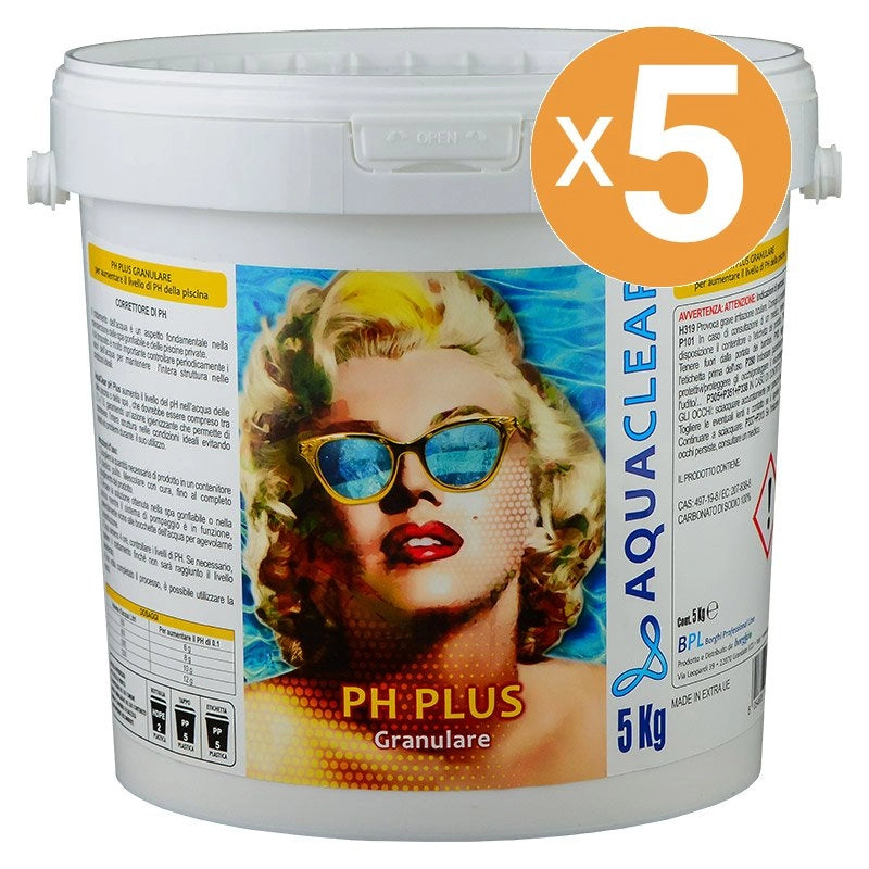 Correttore Ph Plus Granulare Piscina, 5 Confezioni Da 5 Kg