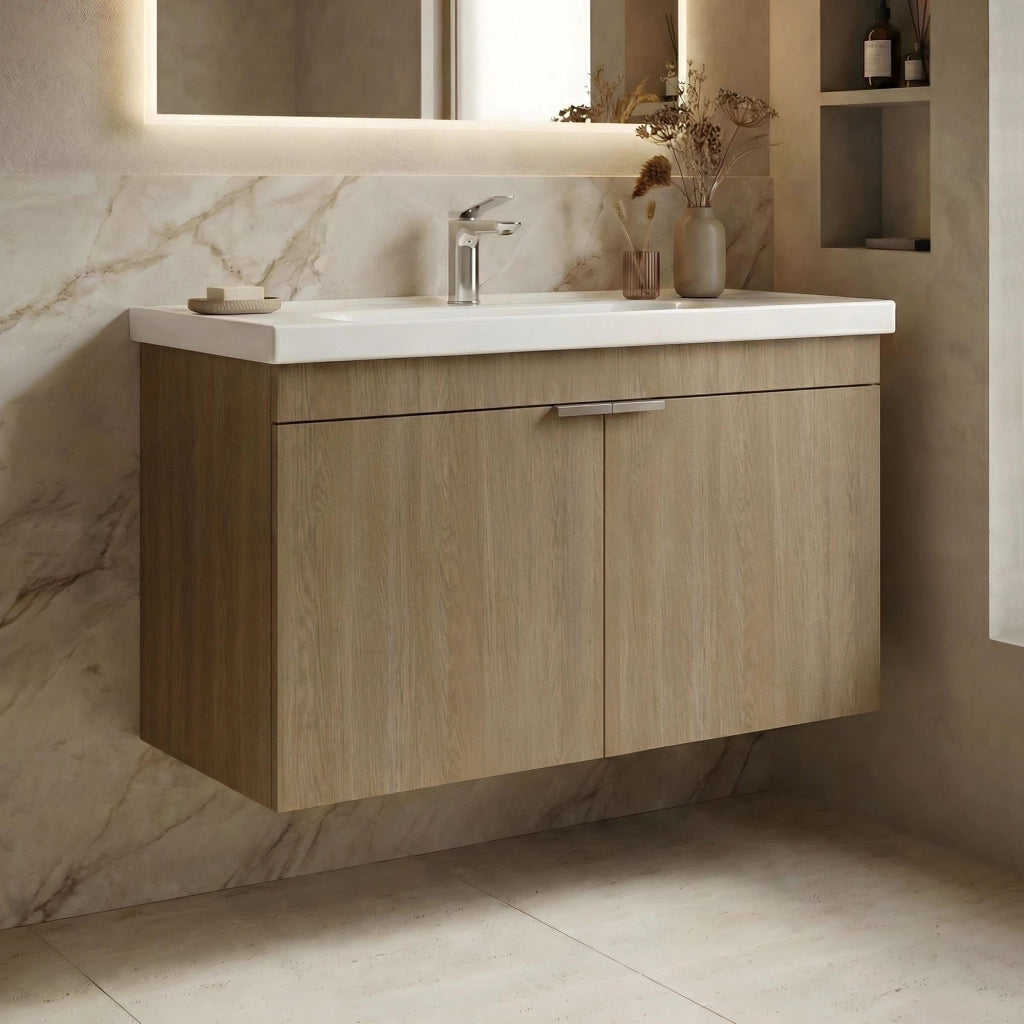 Mobile lavabo "Desna 80" - 80 x 45 x 58 cm - Rovere Sonomo