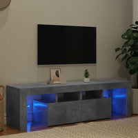 Mobile Porta TV con Luci LED Grigio Cemento 140x36,5x40 cm cod mxl 14209