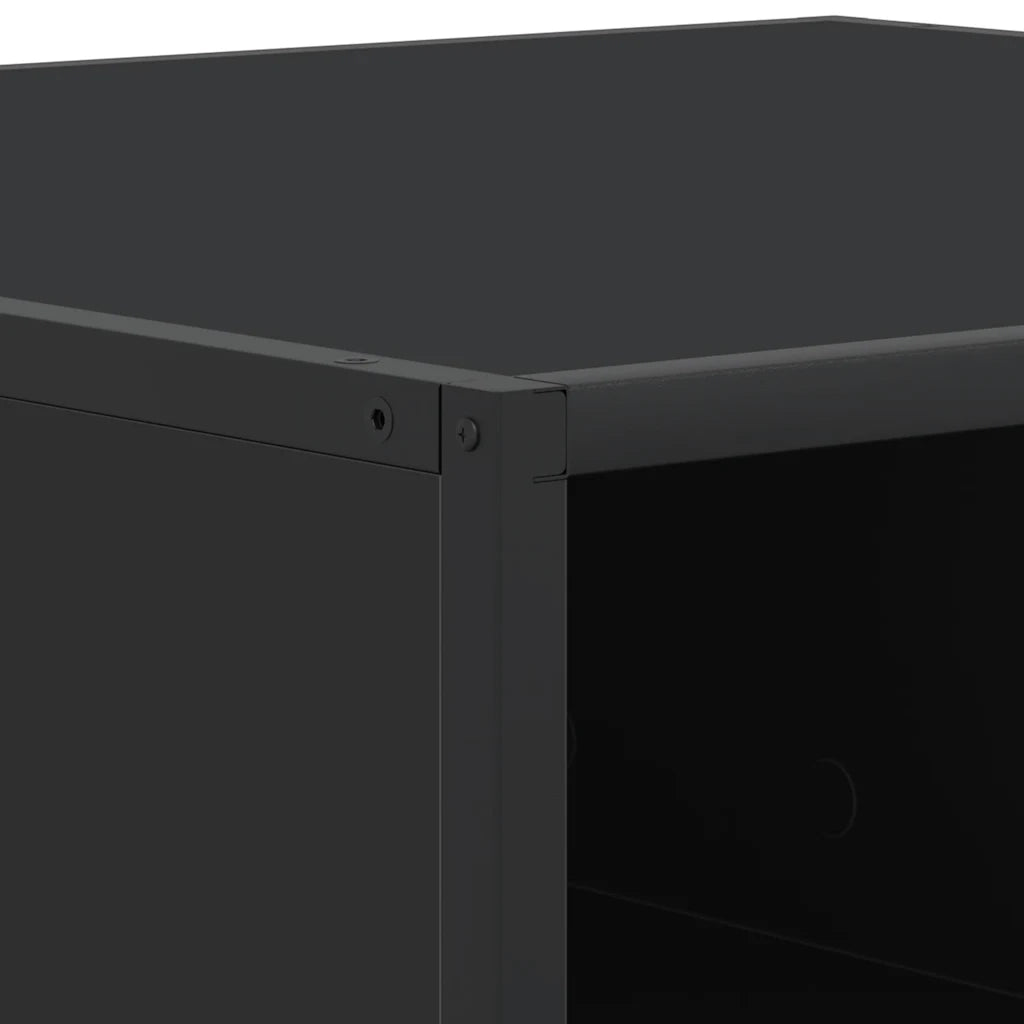 Tavolino da salotto | Tavolino da caff¨¨ | Tavolino da Soggiorno Nero 100x100x30 cm Legno in Truciolato e Metallo