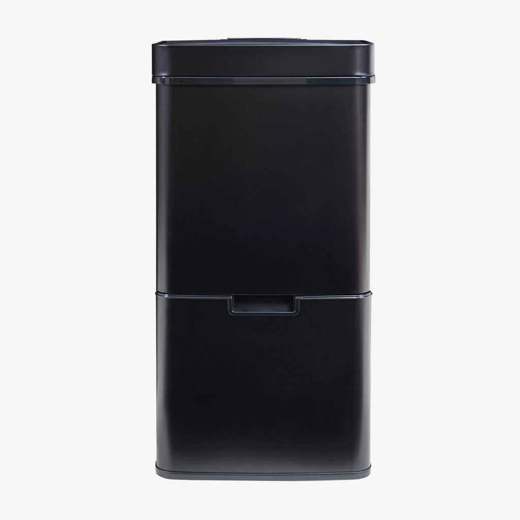 Pattumiera Automatica Venna con Sensore a 3 Scomparti Capacità 72 L - Nero [en.casa]