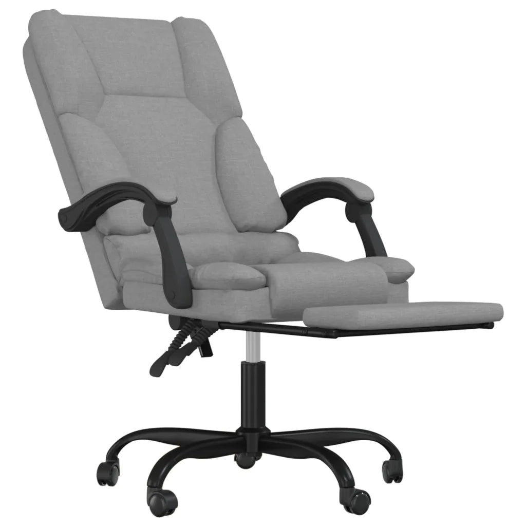 Sedia da Ufficio Massaggio Reclinabile Grigio chiaro in Tessuto 349675