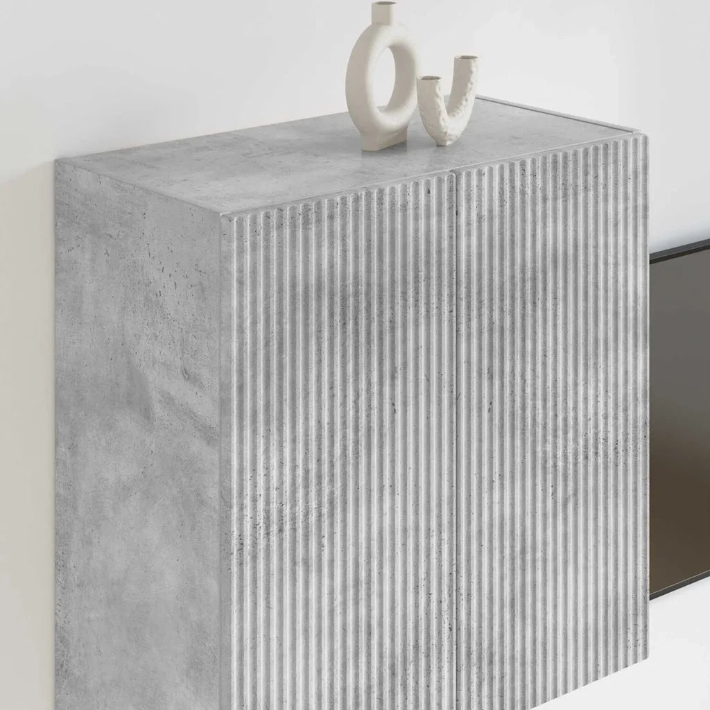 Mobile TV da parete Grigio cemento 59,5 x 31 x 60 cm