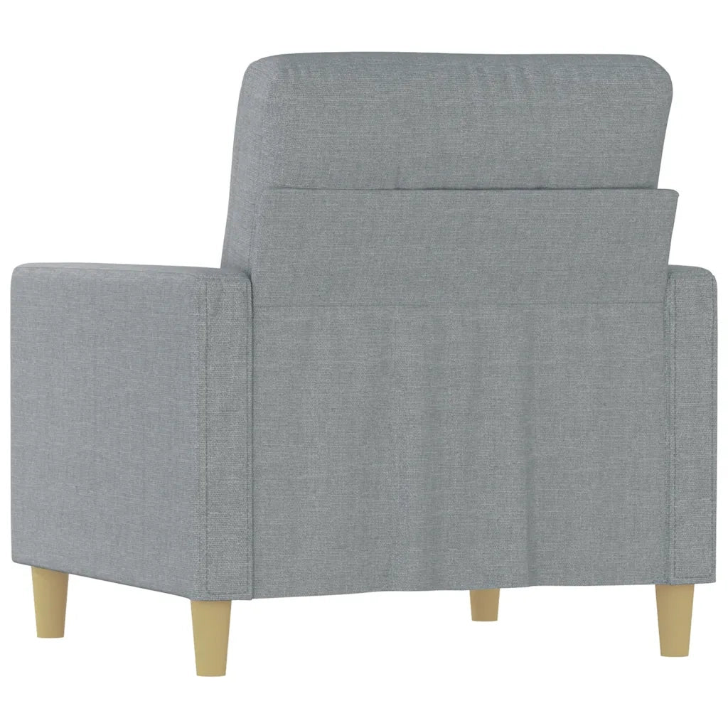 Poltrona-Divano Sedia Grigio Chiaro 60 cm in Tessuto 748359