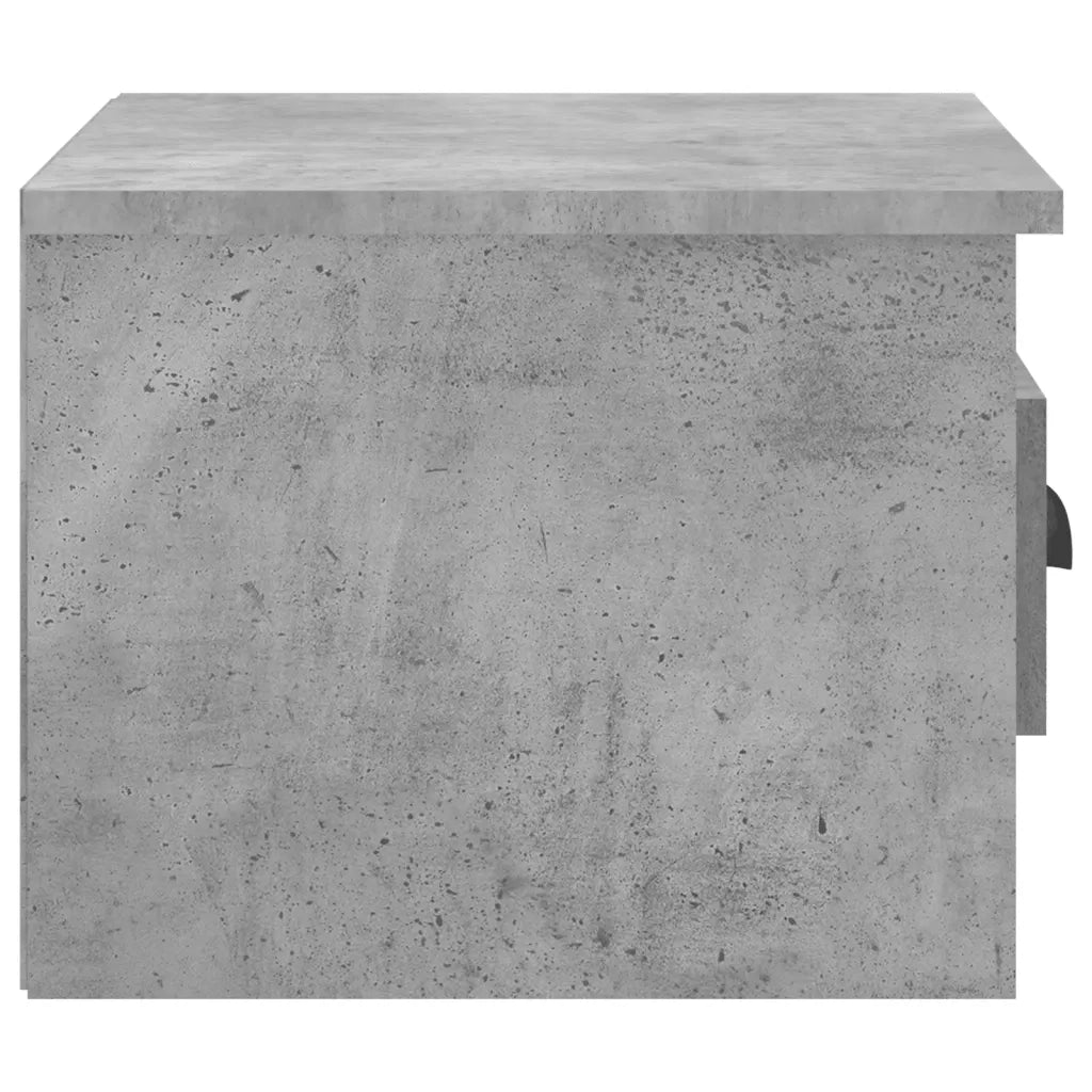 Comodino | Armadio da Notte | Mobiletto da notte a Parete Grigio Cemento 41,5x36x28 cm