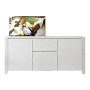 Madia moderna 2 ante e 2 cassetti abete bianco spazzolato  l.185p.50h.84 (635) - Mobili 2G