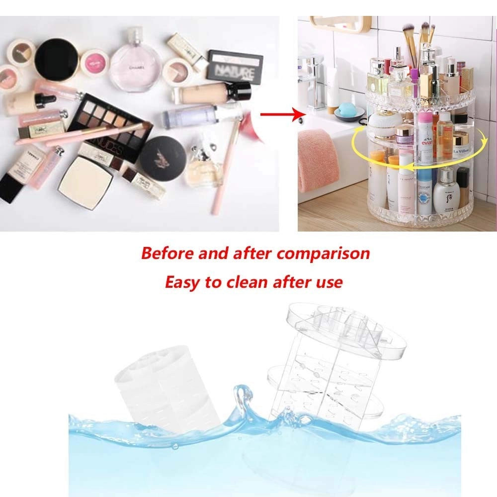 Trade Shop - Organizer Espositore Per Trucco Girevole 360° Rotante Cosmetici Profumi Makeup -