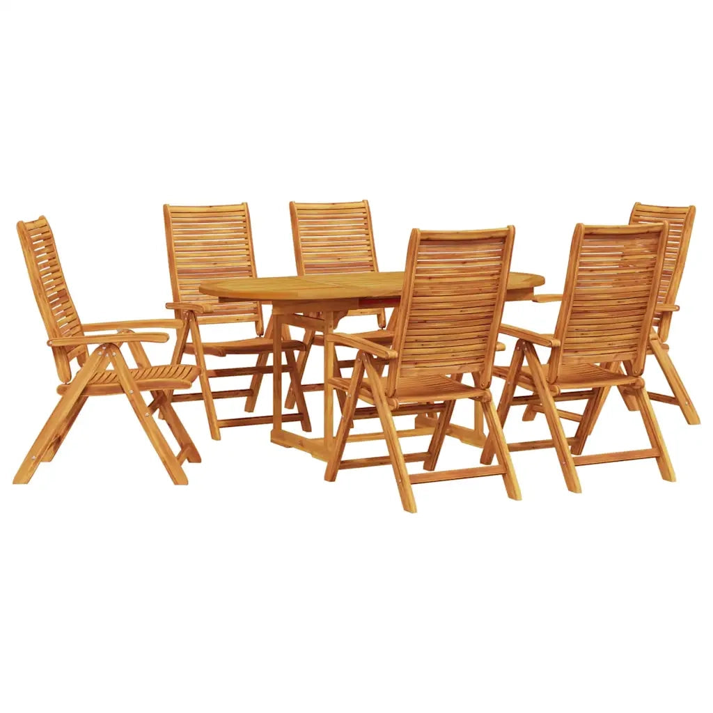 Set da Pranzo per Giardino 7 pcs Marrone