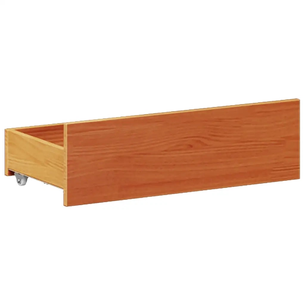 Giroletto senza Materasso con Testata-Struttura Letto Marrone Cera 140x190 Pino