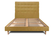 Letto 200x200 cm con testata imbottita - Tessuto Tela opaca