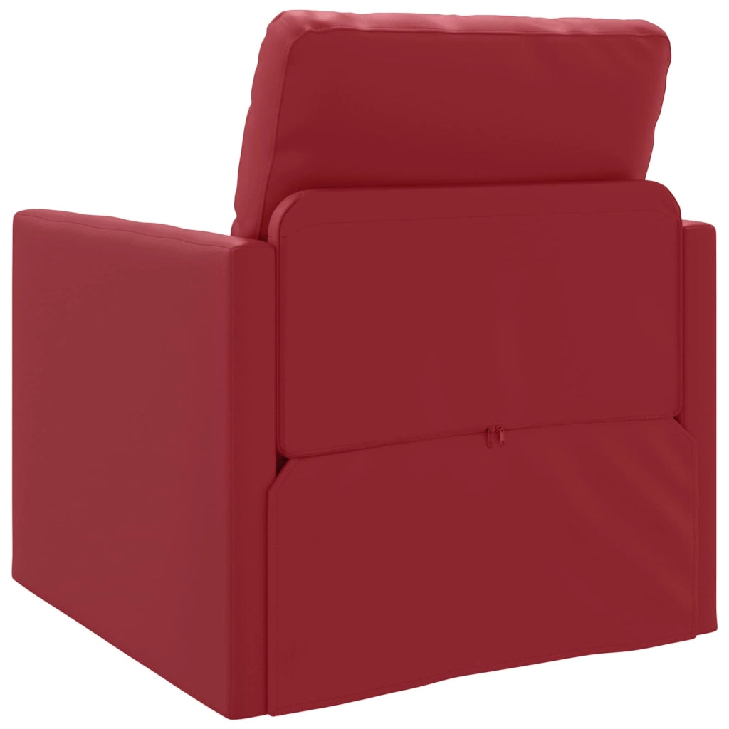 Divano letto 60cm Rosso Vino Pelle Artificiale 4106633