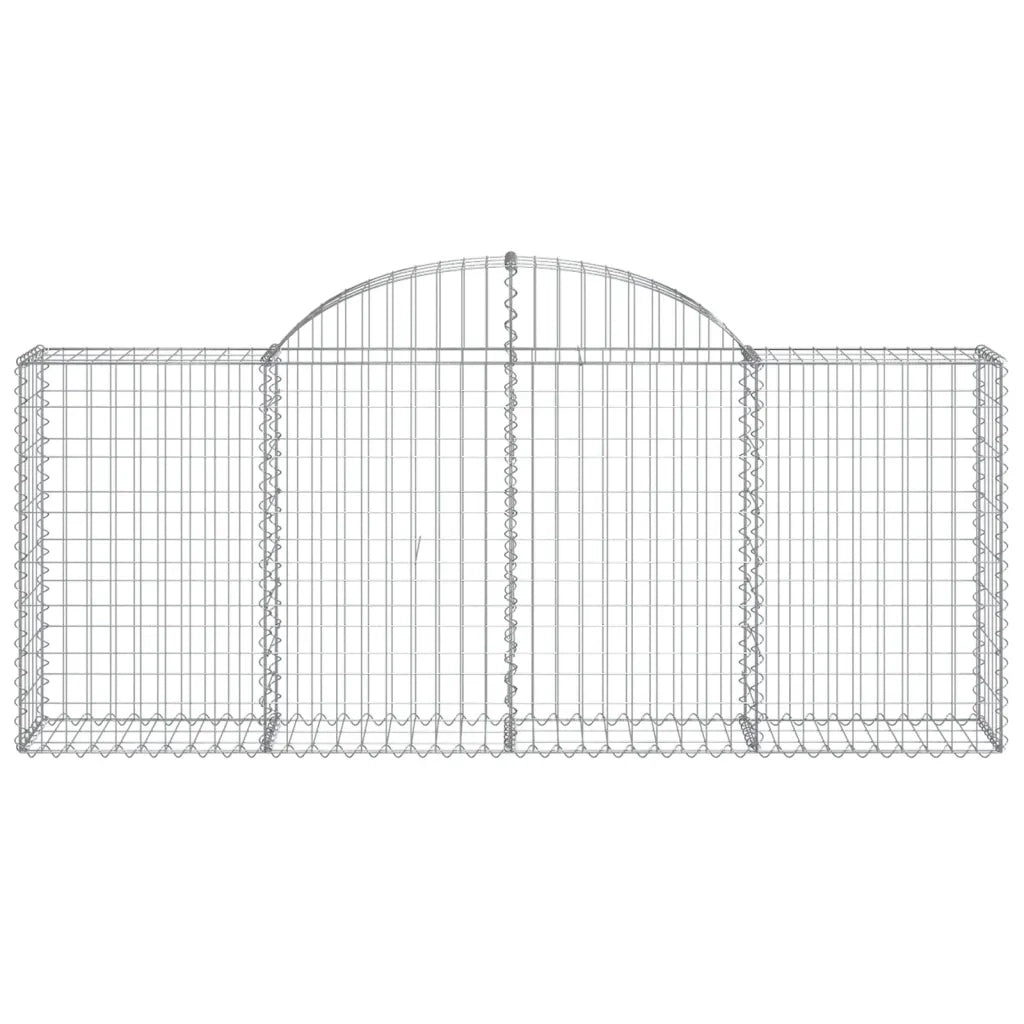 Cesti Gabbioni ad Arco 3 pz 200x30x80/100 cm Ferro Zincato 3146090
