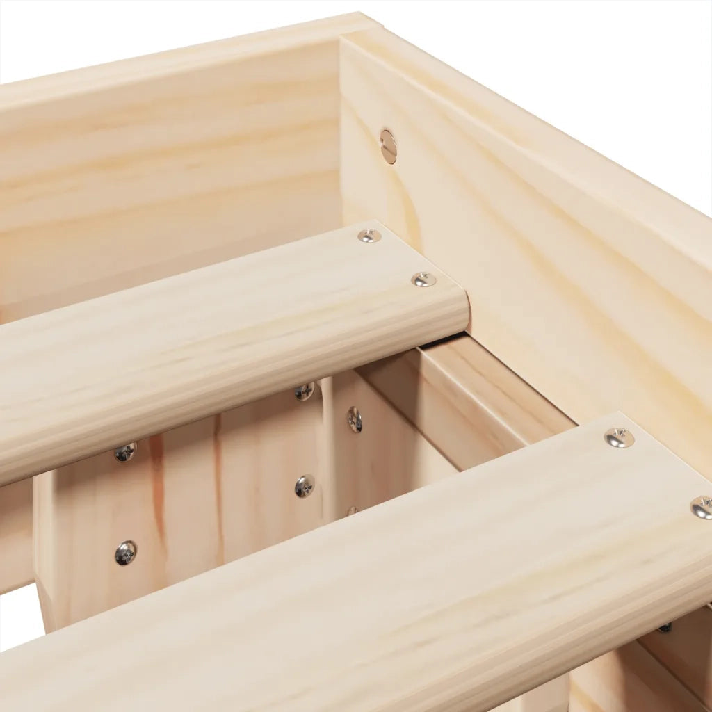 vidaXL Letto senza Materasso 120x190 cm in Legno Massello di Pino