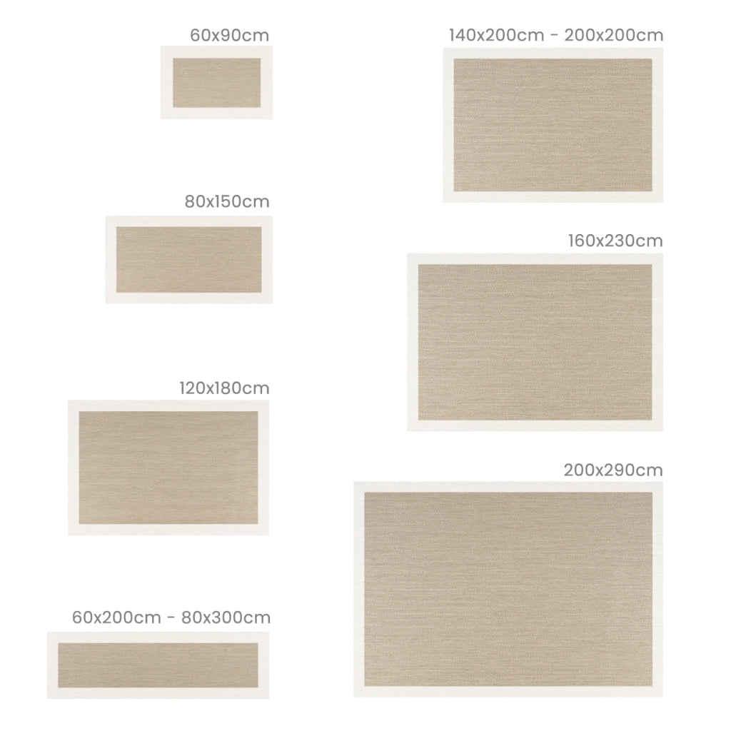 Tappeto vinilico di alta qualità beige bianco 60x200