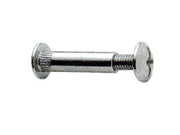 VITI DI GIUNZIONE PER MOBILI IN ACCIAIO NICHELATO- - ø mm.8x31h. - testa ø mm.14 - vite ø mm.6x15 MA - 200 pezzi