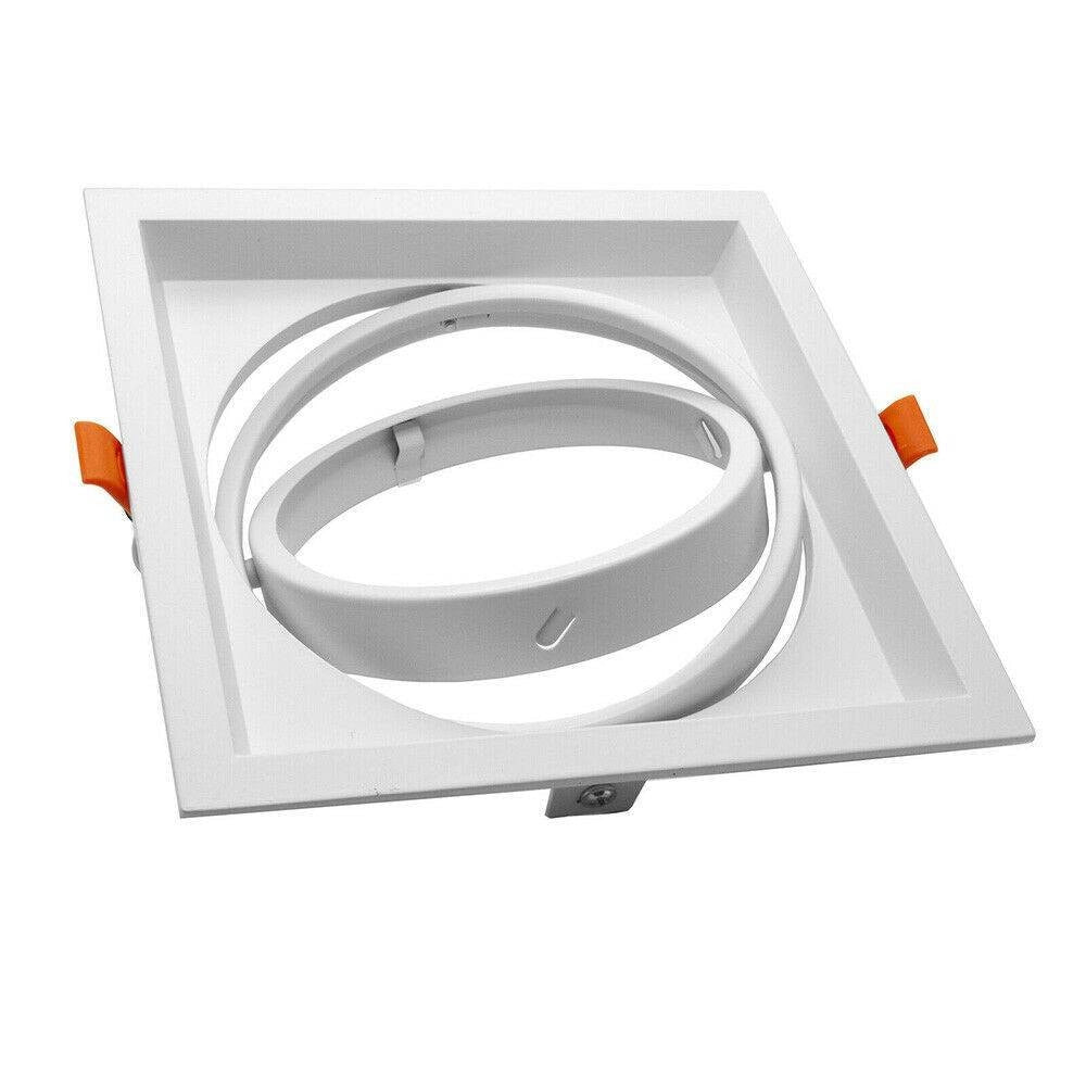 Trade Shop - Portafaretto Incasso Ar111 Quadrato Supporto Per Faretti Illuminazione P-ar111-1 -