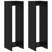 Supporto per piante | Sostegno per piante 2 pz Rovere Nero 30 x 30 x 100 cm