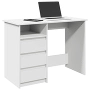 Scrivania Bianca 102x50x75 cm in Legno Multistrato 860463