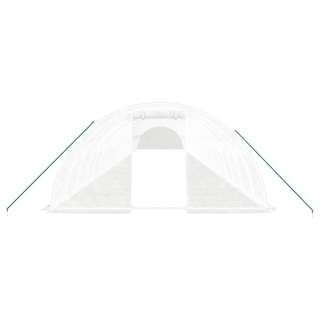 Serra con Telaio in Acciaio Bianco 96 mÂ² 24x4x2 m