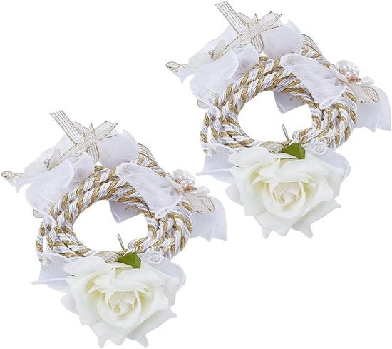 Premio Altoprestigio - 2 cordoni di laccio da sposa bianchi per cerimonia di matrimonio cordone di unione cordone di unione