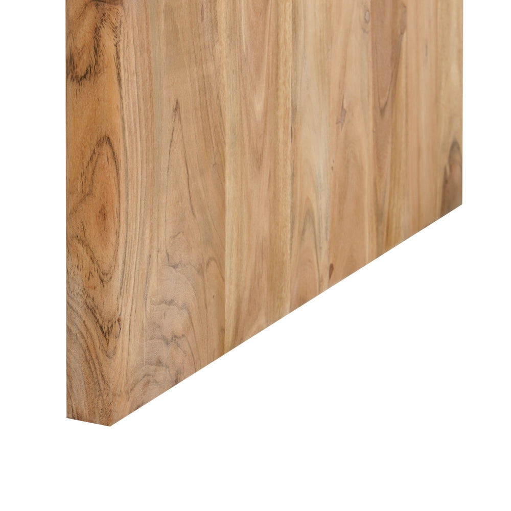 Tavolo da pranzo in legno chiaro 180 x 90 cm in legno d'acacia Design rustico tradizionale Sala da pranzo