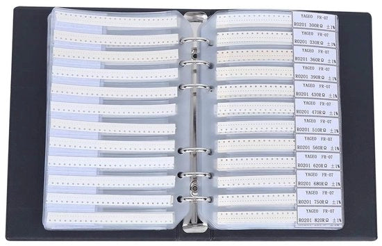 Organizzatore Portatile per Componenti Elettronici - Nero - Combinazione di Resistenza - Spazio Efficiente per Componenti Elettronici