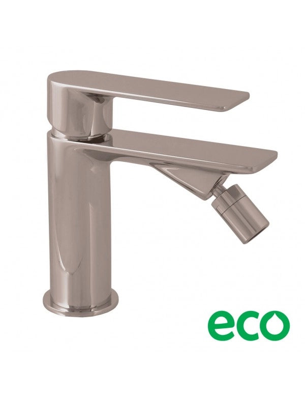 Miscelatore bidet da appoggio NIL in metallo lucido ottone grigio senza sifone