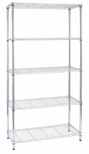 Libreria con Ripiani Scaffali Scaffalatura Acciaio Cromato Archimede Light Nero Numero di ripiani: Acciaio Cromato - 5 Ripiani