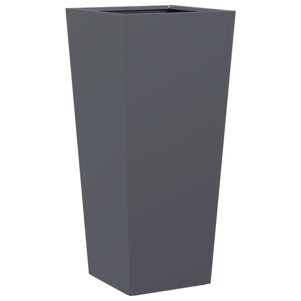 vidaXL Fioriere da Giardino 2 pz Antracite 35x35x75 cm in Acciaio