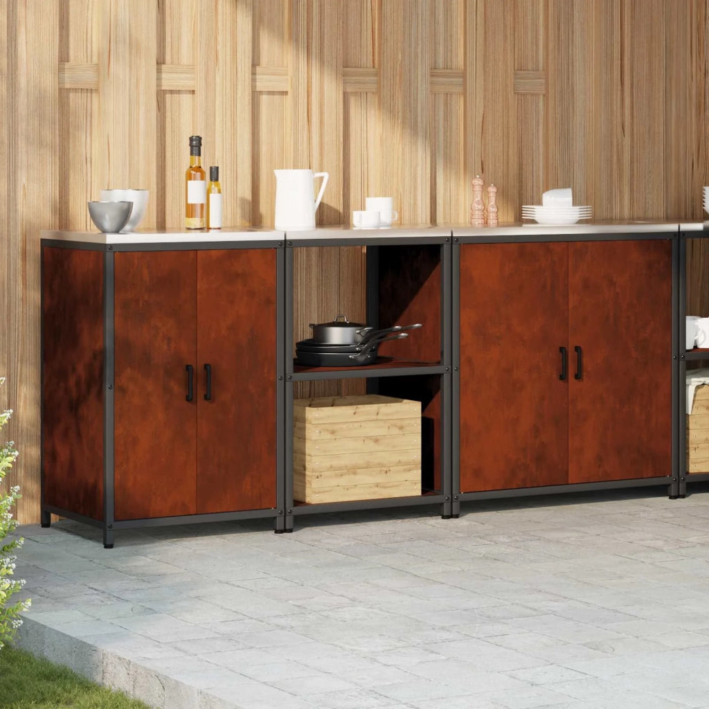 Set di Stoccaggio per Cucina con lo scaffale 3 pcs Ruggine 3392707