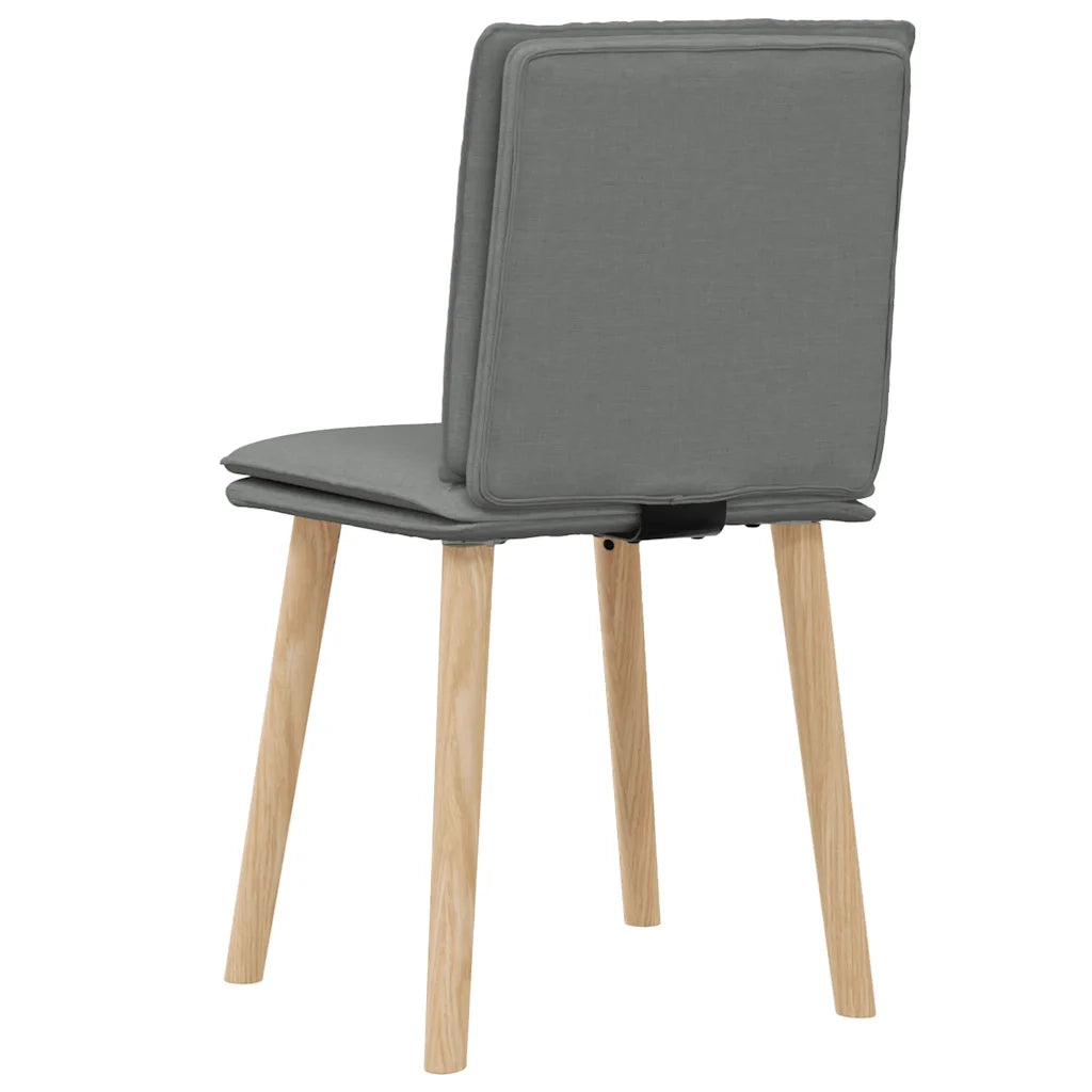 Sedie da Pranzo 2 pz Grigio Scuro in Tessuto