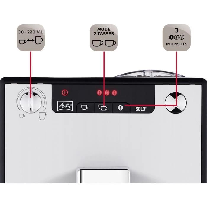 MELITTA E950-103 Macchina per espresso automatica con macinacaffè Caffeo Solo - Argento