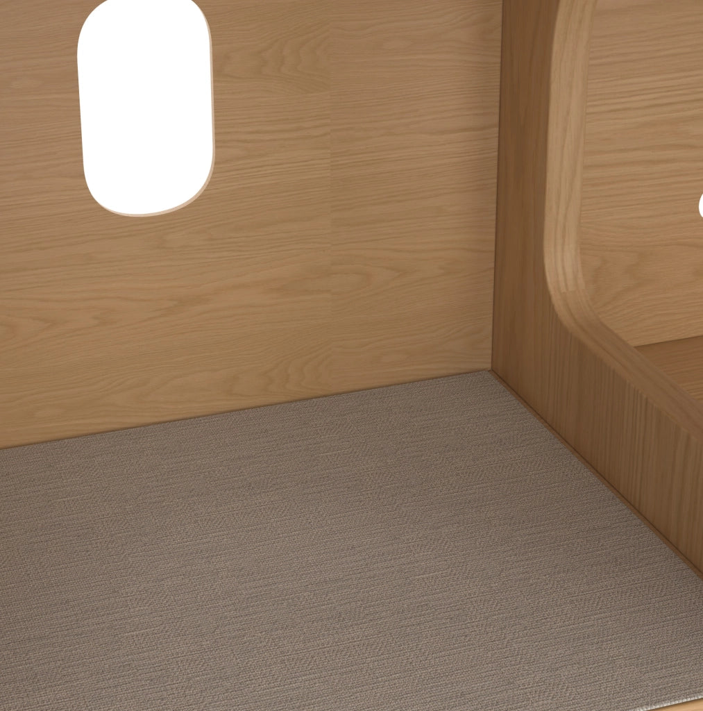Mobile multifunzione per gatti e ingresso in finitura rovere
