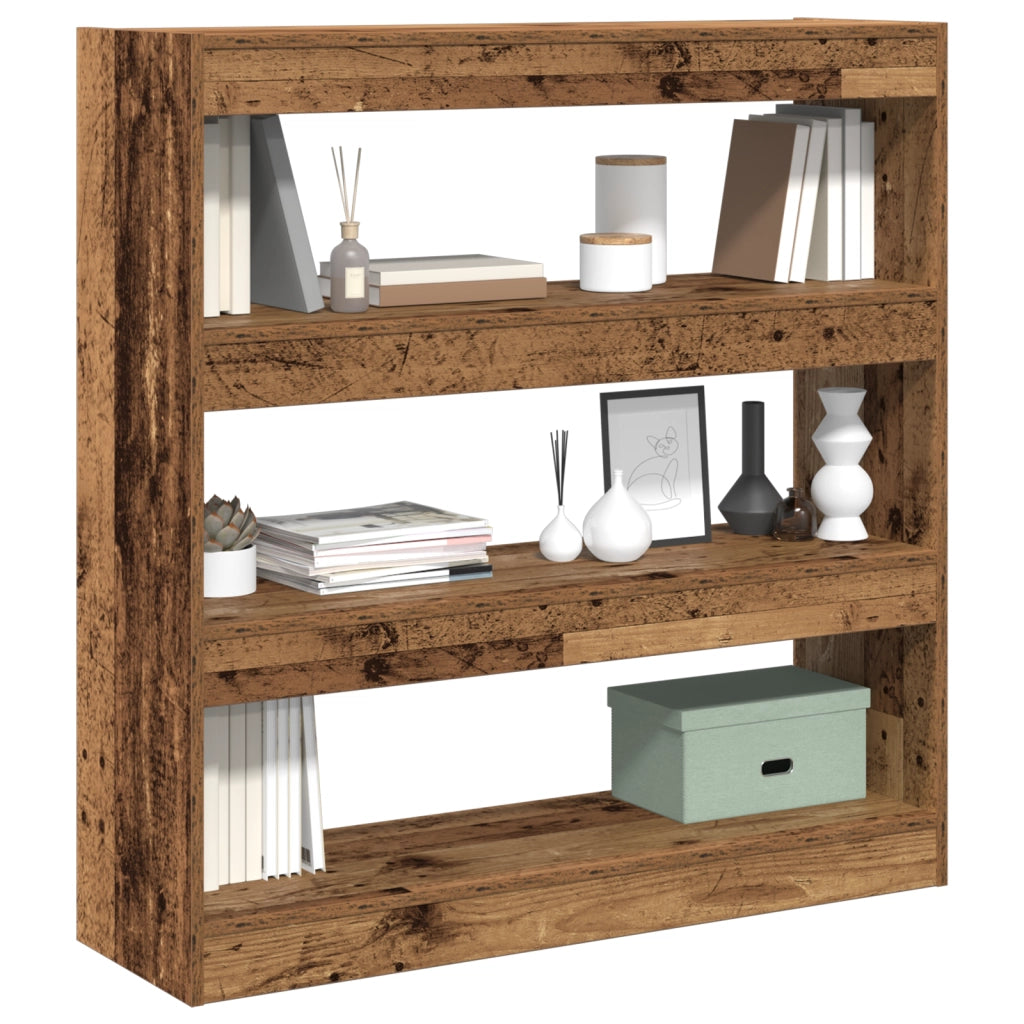 Mobile Libreria/Divisore - Legno rustico - 100x30x103cm - Legno ingegnerizzato