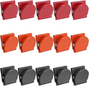 Magneetklemmen Colorate per Pribord e Frigorifero - 15 pezzi - Magneti in acciaio per Whiteboard - Utilizzo a casa e in ufficio - Bacheche per memo.
