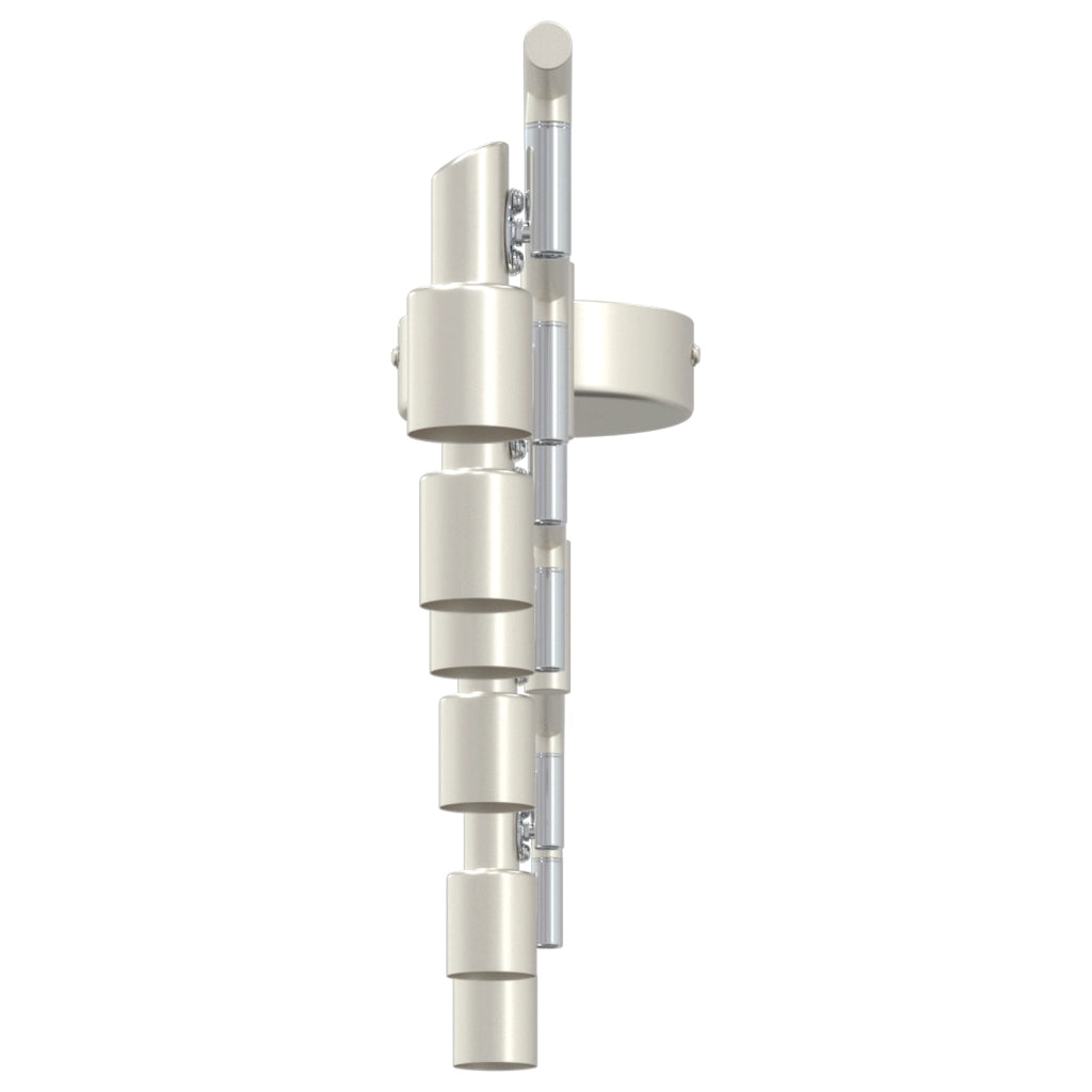 Faretti da soffitto 6 vie regolabili in nickel spazzolato GU10