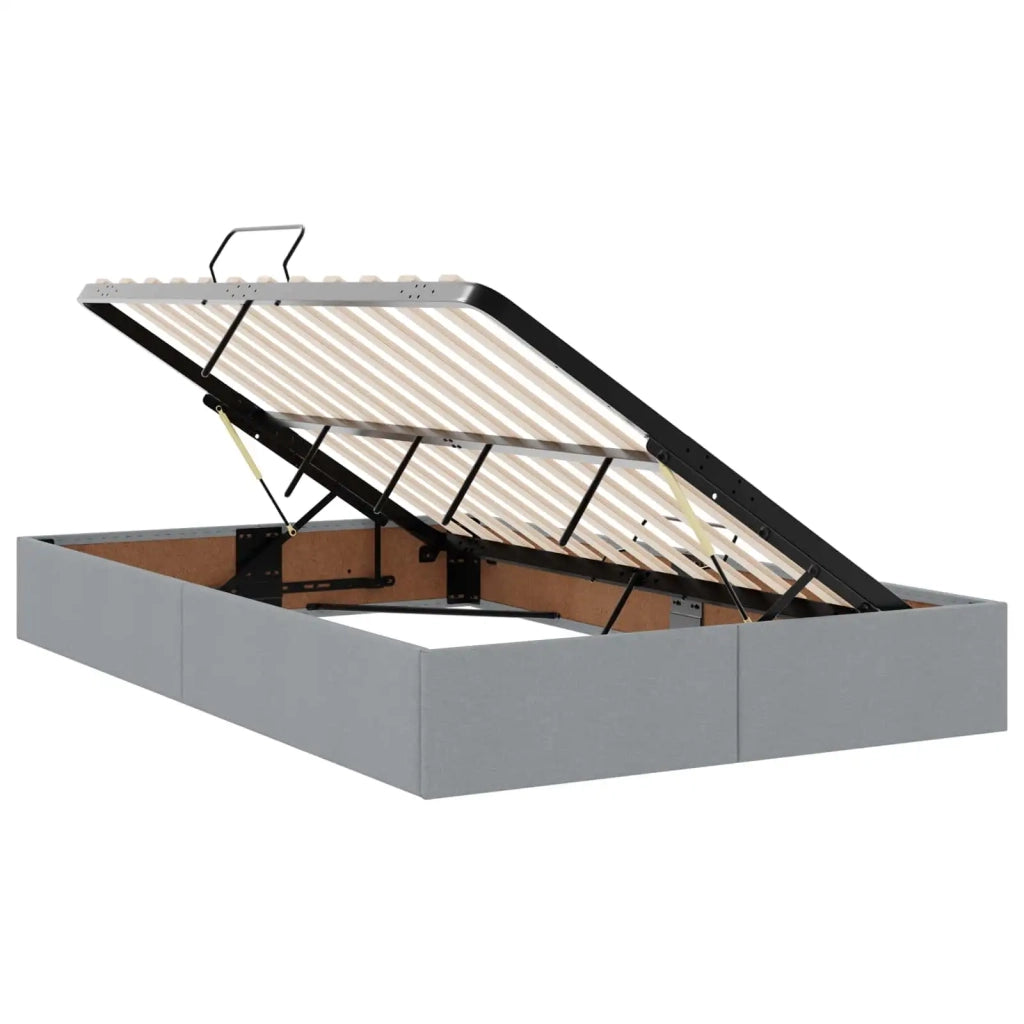 Letto ottomano Grigio chiaro 120 x 200 cm Tessuto 3442814