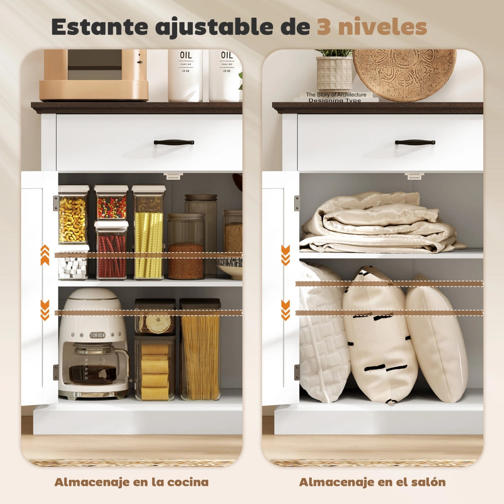 Mobile Ingresso con 2 Ante 1 Cassetto ¨C Xylo ¨C Bianco 75,2x40x91,5 cm
